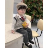 Set Công Tử Bé Trai Áo Sơ Mi + Gile Họa Tiết, Quần Dài Vest Dự Tiệc Noel Tết - Giá ưu đãi 319.000đ 6