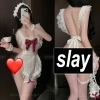 Set Cosplay Hầu Gái Đũi Nơ Đỏ Full Size 40-70kg - Giá ưu đãi 135.500đ MAINIA STORE 2