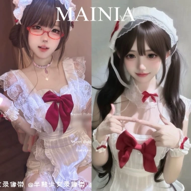 Set Cosplay Hầu Gái Đũi Nơ Đỏ Full Size 40-70kg - Giá ưu đãi 135.500đ MAINIA STORE
