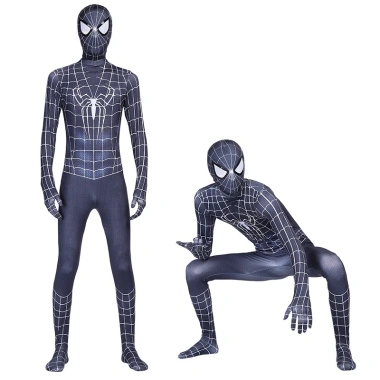 Set cosplay Người Nhện đen co giãn cho nữ & trẻ em – Đồ mềm, thoải mái, chỉ 364.392₫