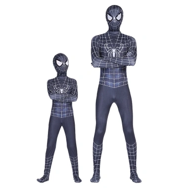 Set cosplay Người Nhện đen co giãn cho nữ & trẻ em – Đồ mềm, thoải mái, chỉ 364.392₫