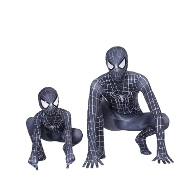 Set cosplay Người Nhện đen co giãn cho nữ & trẻ em – Đồ mềm, thoải mái, chỉ 364.392₫