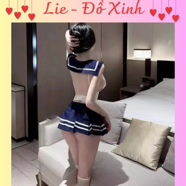 Set Cosplay Thủy Thủ Gợi Cảm Váy Học Sinh Sexy Cut‑Out Bộ Ngủ Nghịch Ngợm 129k