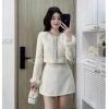 Set Dạ Đông Tweed viền kim tuyến, tay lông cao cấp Loại 1 – Rosey.closet, giá chỉ 458.000₫