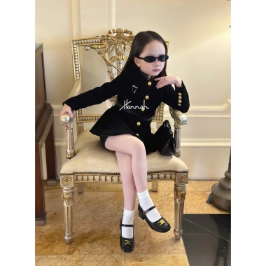 Set Dạ Nhung HANNAHBABY - Đầm Giáng Sinh, Đồ Tết, Set Váy Tiệc Giá 330k 2