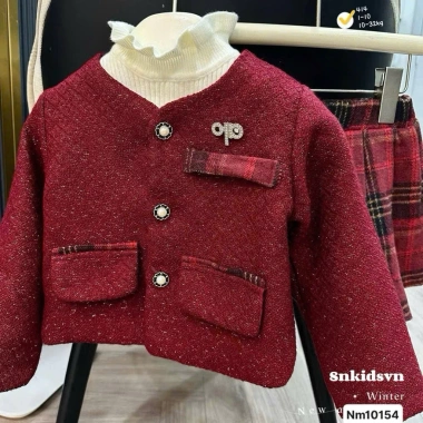 Sét Dạ Tết cho bé gái - Sẵn đi hàng luôn, giảm còn 235.000 VNĐ, mềm mại, phù hợp mùa lễ