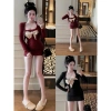 Set đầm 2 dây và khoác nữ trẻ trung dạo phố, co giãn mát mẻ, hot 2.026 - Giá 179.000 VNĐ