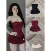 Set đầm nữ sang chảnh cúp dạ mix váy lông tiệc Tết - Giá ưu đãi 390.370₫