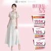 Set Đầm Ren Trắng La Rosa Tay Ngắn Sang Trọng, Váy Dự Tiệc Cưới Hàn Quốc S871
