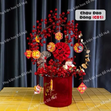 Set Đào Đông Sét Phụ Kiện Tháp Tài Lộc - Hoa Tết 2.025 Trang Trí May Mắn Giá 46.665₫ 2