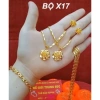 Set dây chuyền, bông tai, lắc tay 3 món xi mạ đẹp cho nữ đi chơi, giá 98.000đ
