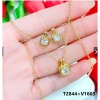 Set dây chuyền, bông tai, lắc tay 3 món xi mạ đẹp cho nữ đi chơi, giá 98.000đ 2
