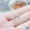 Set dây chuyền nhẫn bông tai bạc nữ CHY SILVER hình cầu đá 10 li - Bạc thật, giá 250k 3
