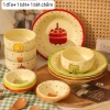 Sét Đĩa Sứ kèm Bát Con và Bát Đựng Nước Chấm hoạ tiệc bánh ngọt - Trà sữa, chỉ 118.750 VND