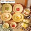 Sét Đĩa Sứ kèm Bát Con và Bát Đựng Nước Chấm hoạ tiệc bánh ngọt - Trà sữa, chỉ 118.750 VND 2