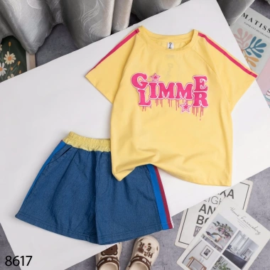 Set Đồ Bé Gái 10-55kg Áo Thun In Chữ + Quần Short Jean - Năng Động, 182.160₫