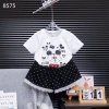 Set đồ bé gái 10-55kg áo thun Mickey ngộ nghĩnh và quần chấm bi ren - Giá 171k