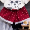 Set đồ bé gái 10-55kg áo thun Mickey ngộ nghĩnh và quần chấm bi ren - Giá 171k 6