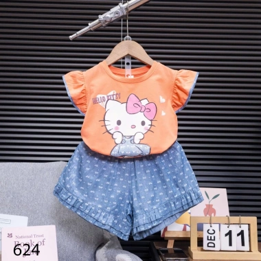 Set đồ bé gái 10-55kg áo thun Mickey ngộ nghĩnh và quần chấm bi ren - Giá 171k 9