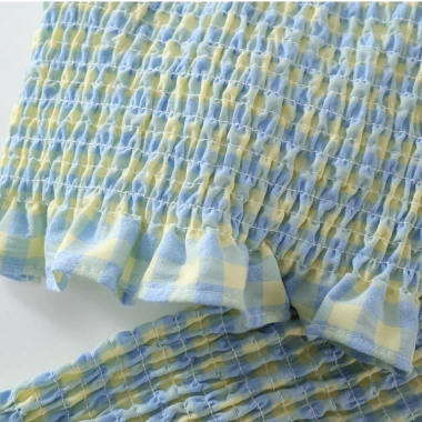 Set Đồ Bé Gái Áo Hai Dây + Quần Ống Loe Caro Cotton Mềm Mát - Giá Ưu Đãi 208.000đ 6