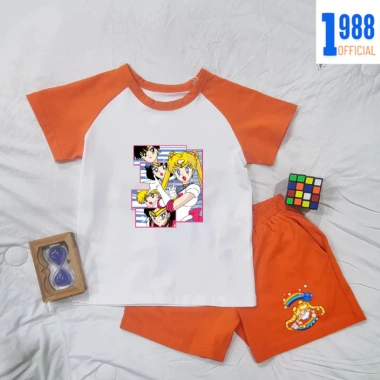 Set đồ bé gái Thủy thủ mặt trăng – Quần + áo thun cotton thoáng mát 15-40kg, giá ưu đãi 190.000 VND 8