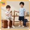 Set đồ bé trai 9-46kg: sơ mi ngắn tay họa tiết dễ thương + quần short kaki cotton thoáng mát, giảm còn 216.000đ
