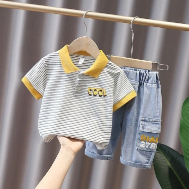 Set Đồ Bé Trai Áo Thun Ngắn Tay và Quần Jeans Hàn Quốc Mùa Hè 188.500₫ 3