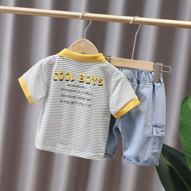 Set Đồ Bé Trai Áo Thun Ngắn Tay và Quần Jeans Hàn Quốc Mùa Hè 188.500₫ 4