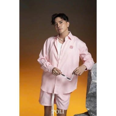 Set đồ bộ nam form rộng POLI màu hồng siêu iu, thoải mái, giảm giá 18% -760.000đ 6