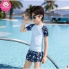Set đồ bơi 2 mảnh 10-38kg cho bé trai - Màu loang, chữ nổi bật, quần 2 lớp, đi biển du lịch 8