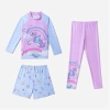 Set đồ bơi 3 chi tiết áo tay dài, quần dài, quần đùi cho bé gái 14-35kg dưới 1m35 - Đi biển, đi bơi giá ưu đãi 209.000₫ 9
