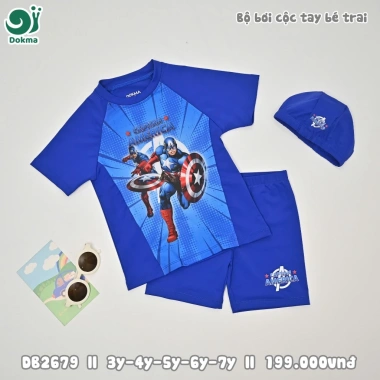 Set Đồ Bơi Bé Trai 11-33kg kèm mũ Siêu Anh Hùng Dễ Thương - Giảm Giá 20% 10