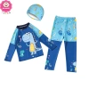 Set đồ bơi bé trai 15-35kg dưới 1m35 – áo tay dài, quần dài, nón vải, giá ưu đãi 189.000đ 5
