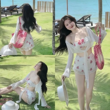 Set Đồ Đi Biển Nữ EMMA Xinh Xắn 3 Món Hoạ Tiết Hoa, Tặng Hoa Lan Đính Áo, Giá 189k 3 Set Đồ Đi Biển Nữ EMMA Xinh Xắn 3 Món Hoạ Tiết Hoa, Tặng Hoa Lan Đính Áo, Giá 189k 3