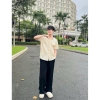 Set Đồ Đôi Đi Tiệc Kem Cotton Tay Bồng Đính Nơ Forever Couple Nữ max 90kg Nam max 110kg 5