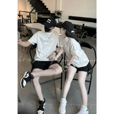 Set Đồ Đôi Nam Nữ Áo Thun Cặp Mix và Quần Đùi Short Cotton Unisex 40-75kg TP609