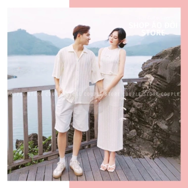Set đồ đôi nam nữ dễ thương – Đồ biển, chụp hình cưới, du lịch chỉ 319k