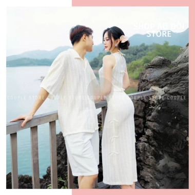Set đồ đôi nam nữ dễ thương – Đồ biển, chụp hình cưới, du lịch chỉ 319k