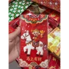 Set đồ đôi nam sơ mi tay dài và đầm yếm đỏ Tết, kèm áo ngà nữ 485.000₫ 7