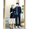 Set đồ đôi navi xanh nhạt kèm belt - DESTINY COUPLE, giảm còn 369k