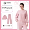 Set đồ GUNO nỉ thu đông nam nữ - Quần suông logo thêu basic, dễ phối, 389.000₫