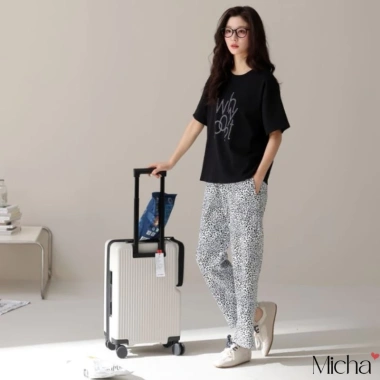 Set đồ mặc nhà nữ Lycra cotton cao cấp - Bộ quần dài áo ngắn tay D4Micha, giá chỉ 460.000đ