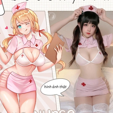 Set Đồ Ngủ Cosplay Y Tá Hồng - Đầy Đủ Phụ Kiện, Giá Chỉ 154.999đ 5