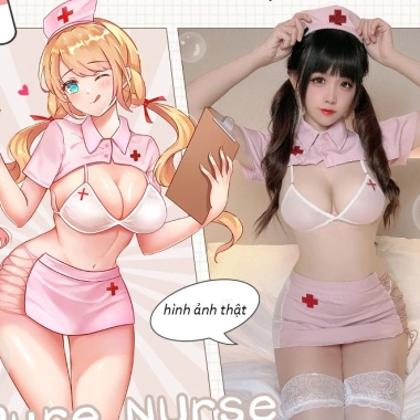 Set Đồ Ngủ Cosplay Y Tá Hồng - Đầy Đủ Phụ Kiện, Giá Chỉ 154.999đ 10