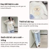Set đồ ngủ nữ dài tay Lily thun mềm in poodle và quần caro xanh, giá ưu đãi 279k 2