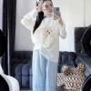 Set đồ ngủ nữ dài tay Lily thun mềm in poodle và quần caro xanh, giá ưu đãi 279k 5