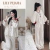 Set đồ ngủ nữ pijama thu đông tay dài rộng, họa tiết hoạt hình tim xinh xắn 278.900VND