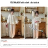 Set đồ ngủ nữ pijama thu đông tay dài rộng, họa tiết hoạt hình tim xinh xắn 278.900VND 9