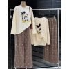 Set đồ nữ áo thun dài tay kem, quần dài chấm bi Lily in Mickey HCOM3.346 5