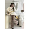 Set đồ nữ áo thun dài tay kem, quần dài chấm bi Lily in Mickey HCOM3.346 6